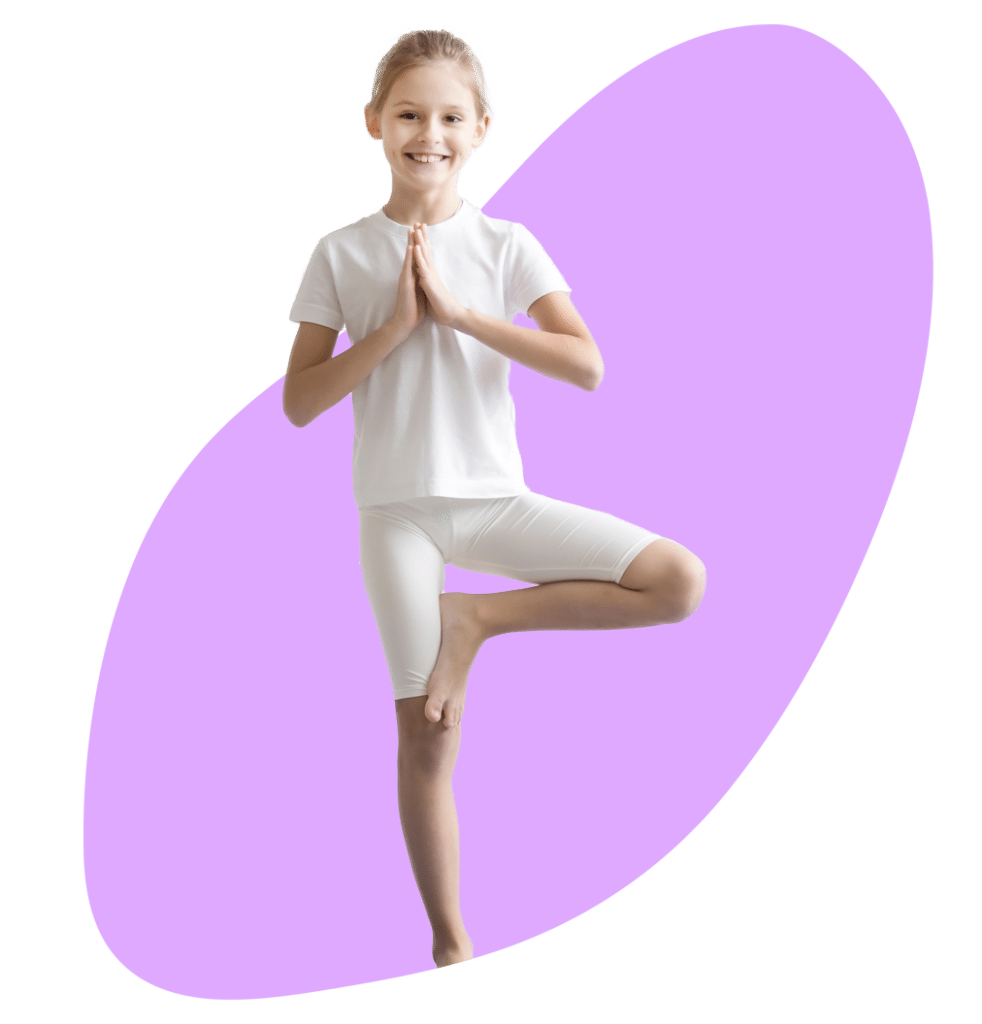 an image of young girl practicing yoga