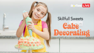 an image of a child making a cake for skillfull sweets cake decorating class