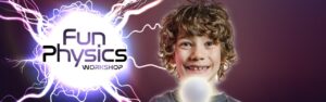 an vfx image of a child near a lightning ball for the fun physics workshop